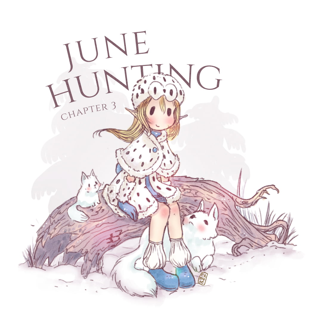 Chapter 3 of the elfi series webcomic where she hunts and a fox steal her food to feed her cubs