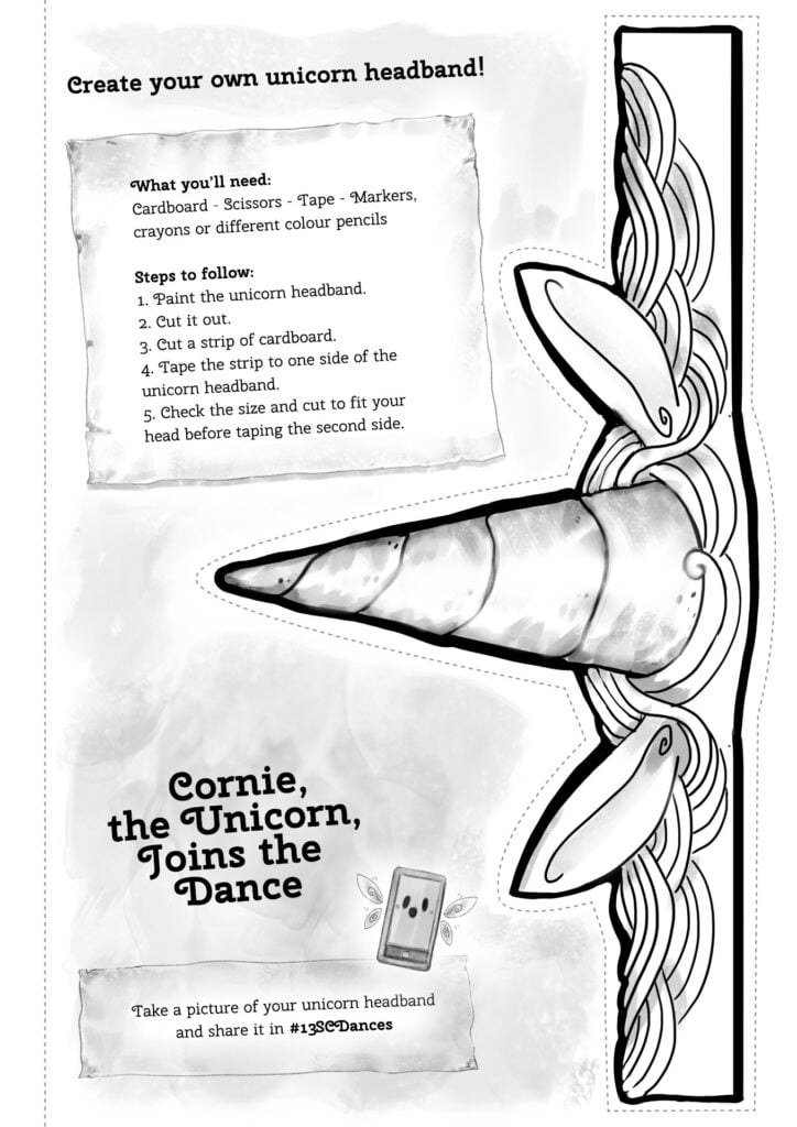 13scdances - actividad - cornie, the unicorn