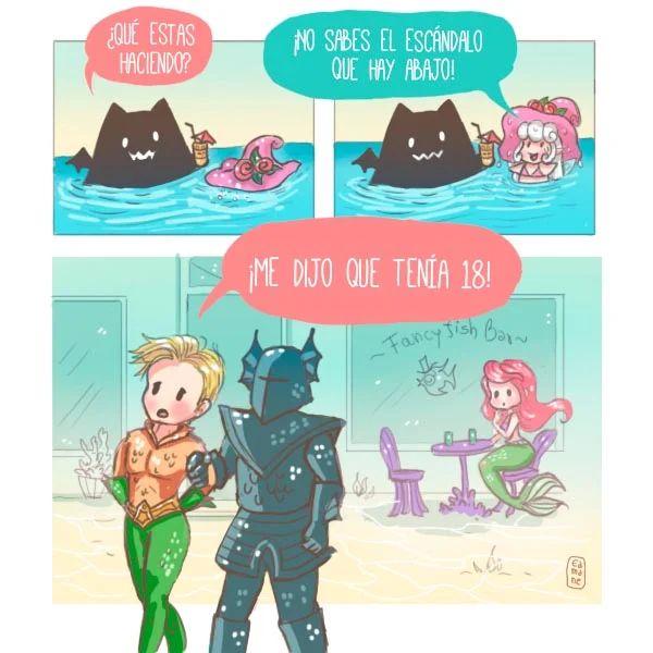 Escandalo Submarino donde aquaman tiene una cita con ariel la sirenita menor de edad
